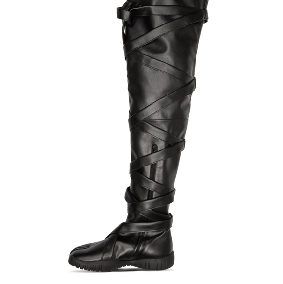 Maison Martin Margiela Shoes - NIB Maison Margiela Black Tabi Low Thigh-High Boots SZ 40 10 Retails @$1700